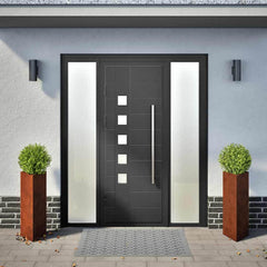 Garden Planters Black Triangular 40x34.5x75 cm Steel 2 pcs Weathering steel/brown