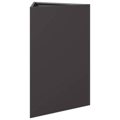 vidaXL Garden Planters 2 pcs Black Triangular 50x43x75 cm Steel 6