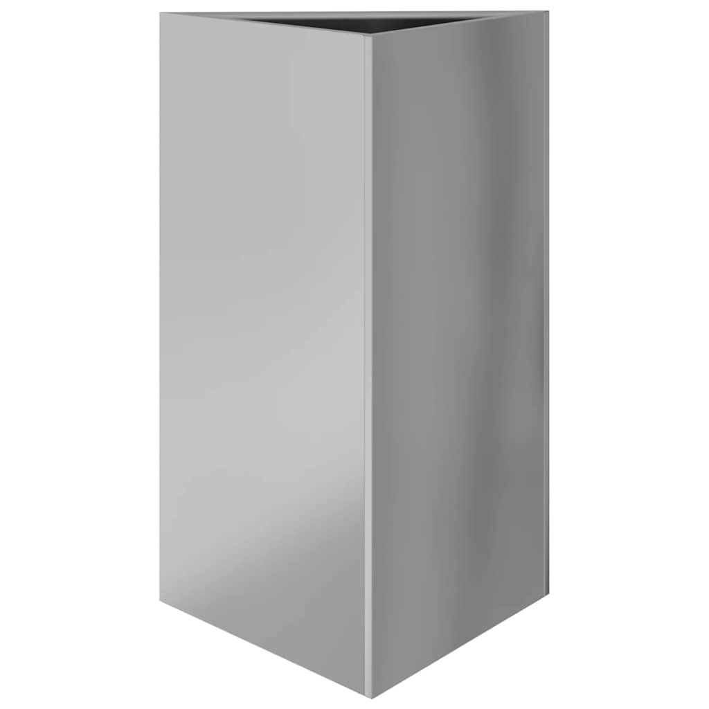 vidaXL Garden Planter Triangular 50x43x75 cm Galvanized Steel 2