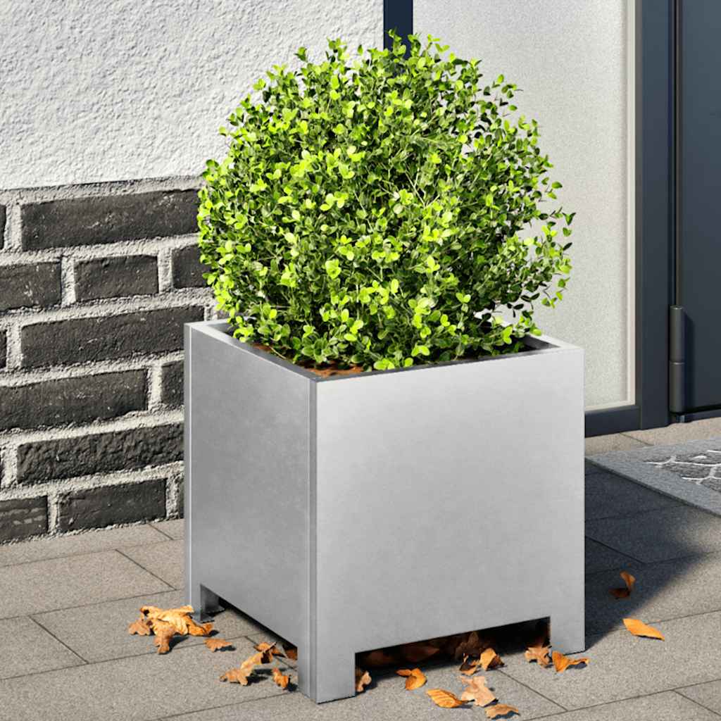 vidaXL Garden Planters 2 pcs 30x30x30 cm Galvanised Steel 1