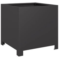 vidaXL Garden Planter Black 40x40x40 cm Steel 2