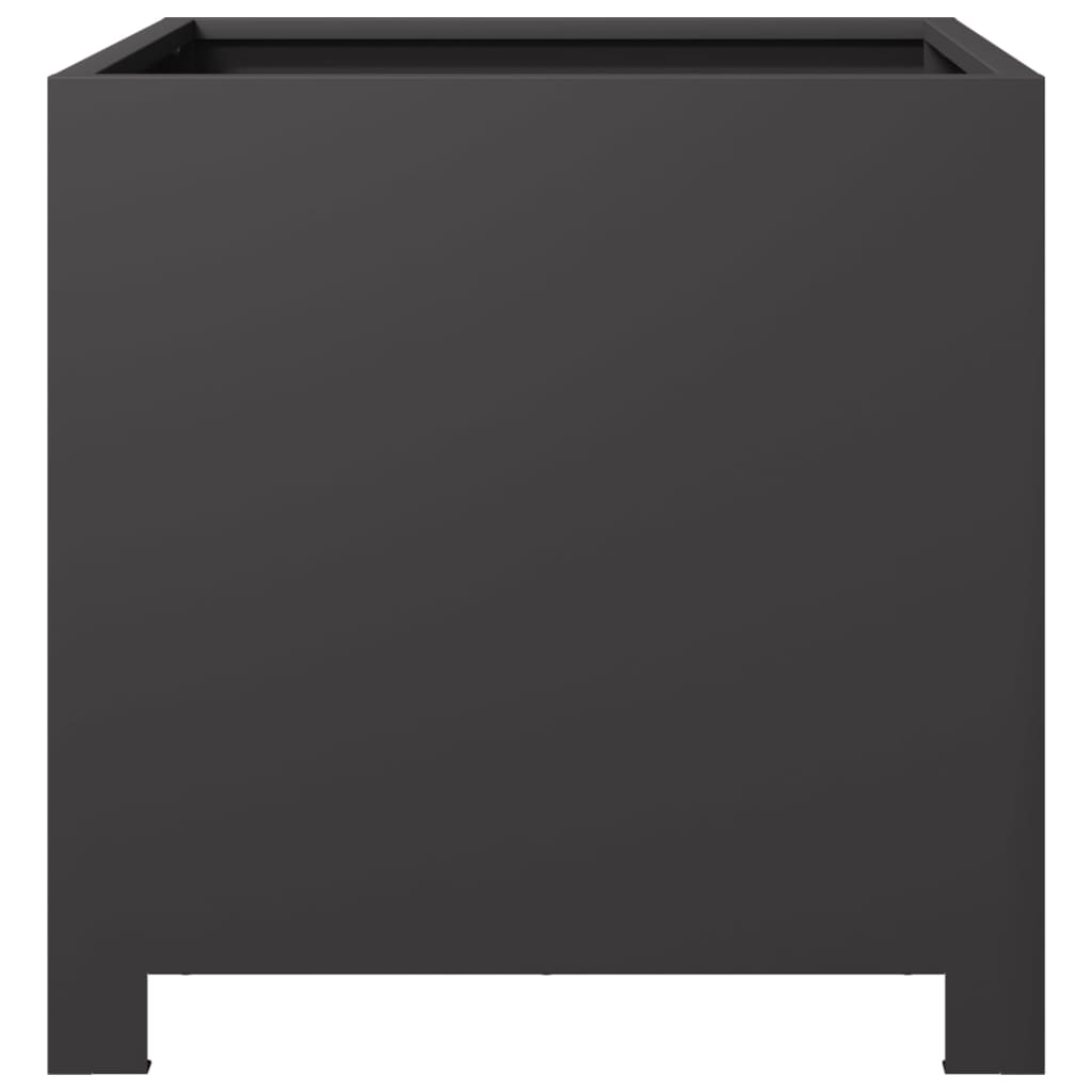 vidaXL Garden Planter Black 40x40x40 cm Steel 4