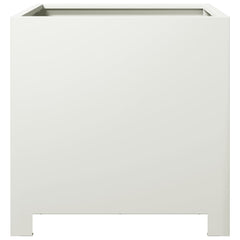 vidaXL Garden Planters 2 pcs White 40x40x40 cm Steel 6