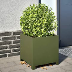 vidaXL Garden Planters Black 40x40x40 cm Steel 2 pcs