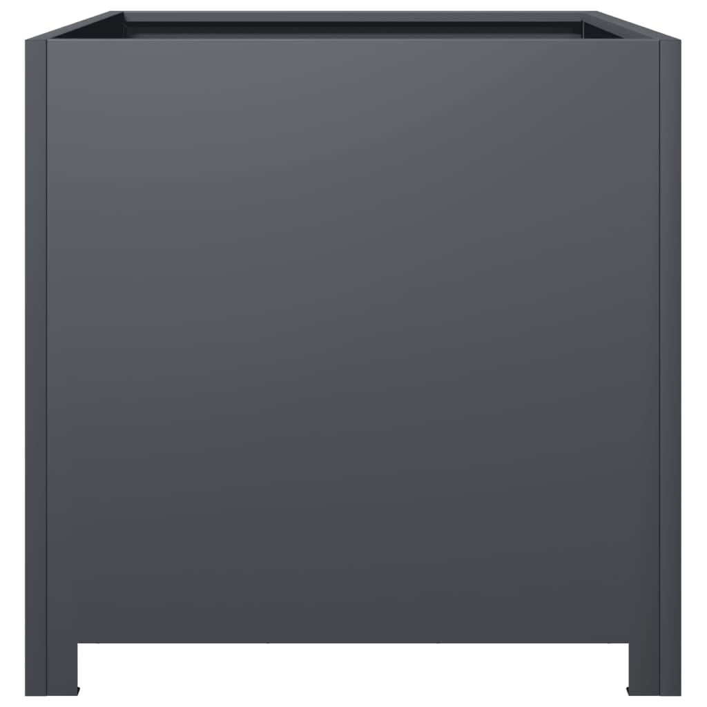 Garden Planter Black 50x50x50 cm Steel Steel/anthracite