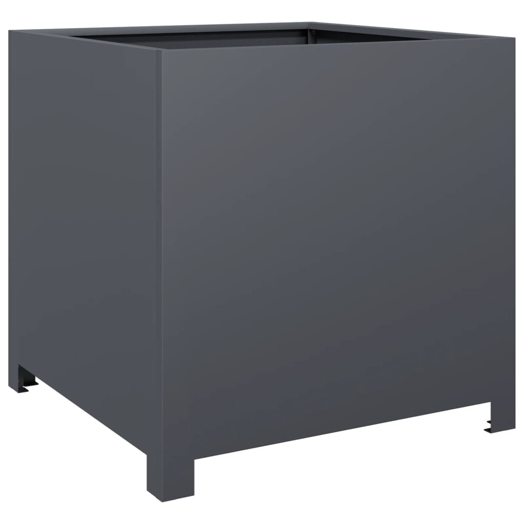 Garden Planter Black 50x50x50 cm Steel Steel/anthracite