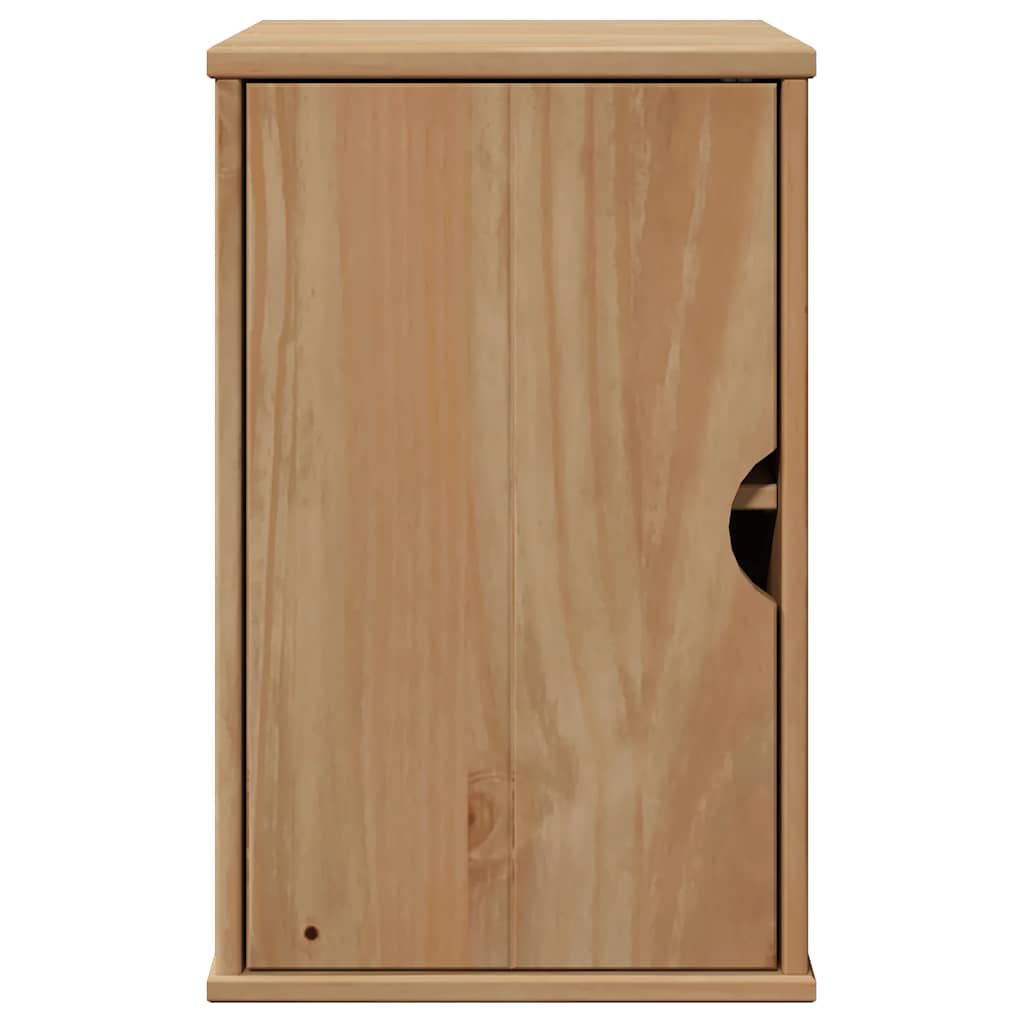 vidaXL Bathroom Wall Cabinet "OTTA" 35x30x55 cm Solid Wood Pine 4