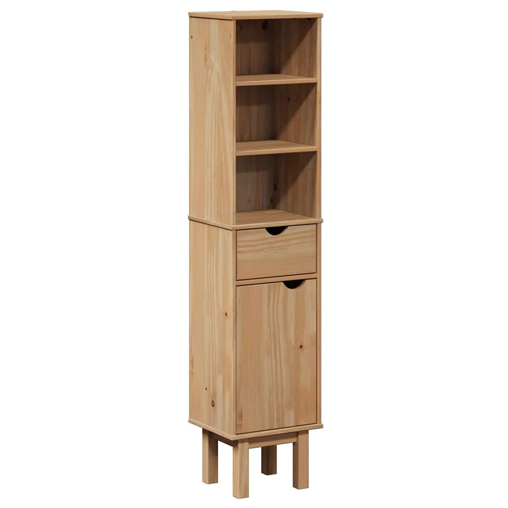 vidaXL Bathroom Cabinet "OTTA" 35x30x159 cm Solid Wood Pine 2