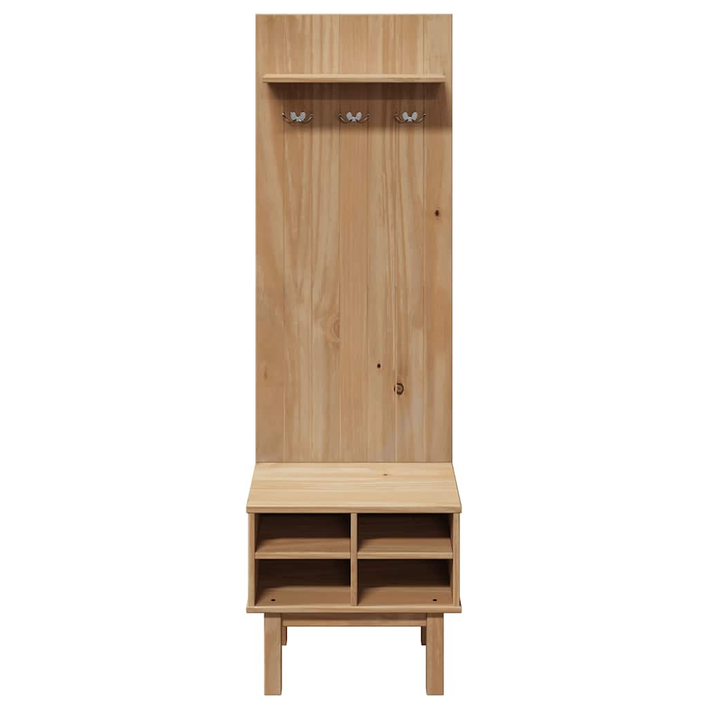 vidaXL Hall Unit "OTTA" 50x40x160 cm Solid Wood Pine 4