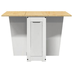vidaXL Butterfly Dining Table Foldable Corona White Solid Wood Pine 4