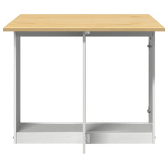 vidaXL Butterfly Dining Table Foldable Corona White Solid Wood Pine 5