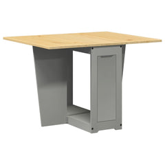 vidaXL Butterfly Dining Table Foldable Corona Grey Solid Wood Pine 2