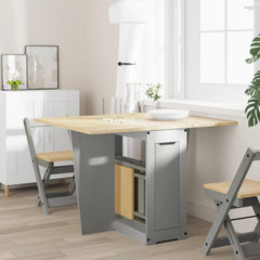 vidaXL Butterfly Dining Table Foldable Corona Grey Solid Wood Pine 3