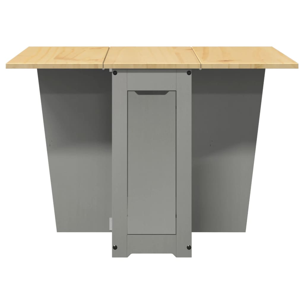 vidaXL Butterfly Dining Table Foldable Corona Grey Solid Wood Pine 4