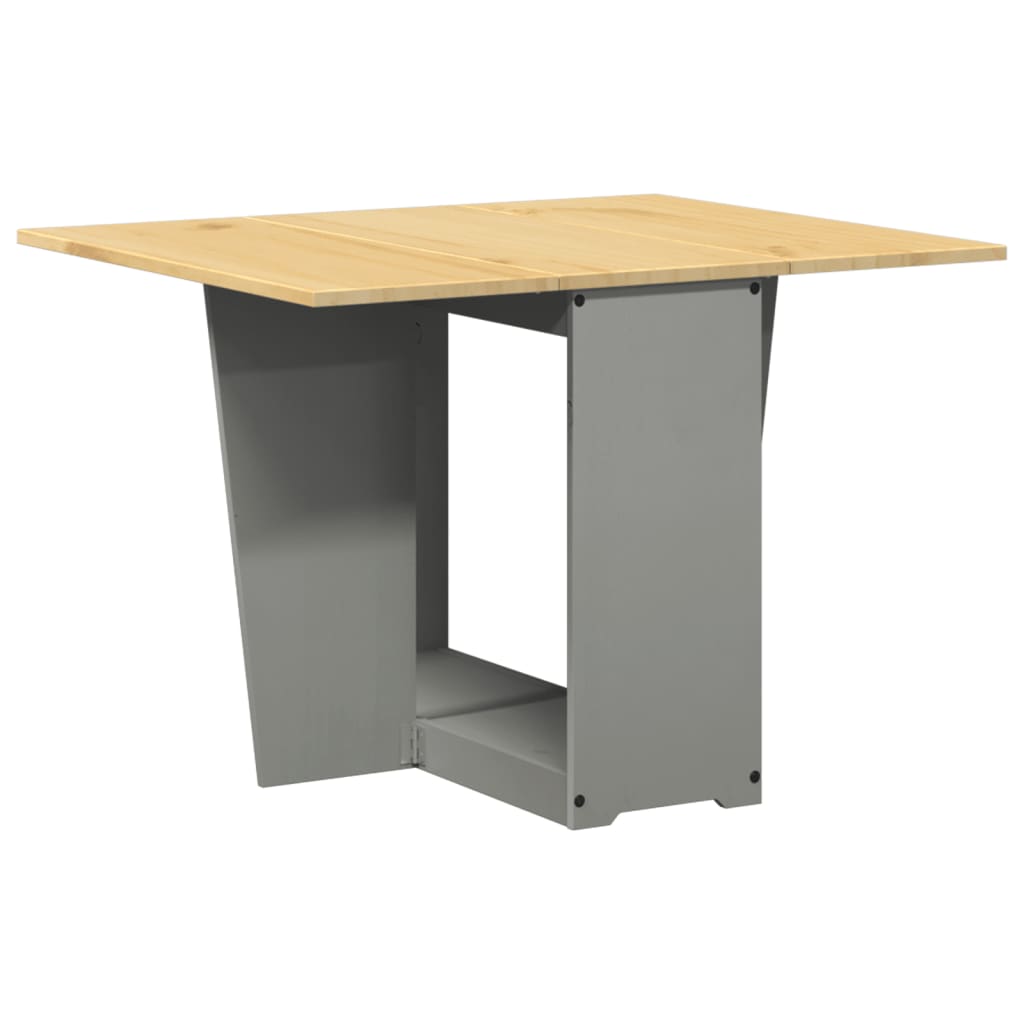vidaXL Butterfly Dining Table Foldable Corona Grey Solid Wood Pine 6