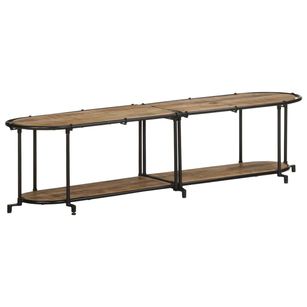 vidaXL TV Cabinet 160x42x40 cm Solid Wood Rough Mango 1