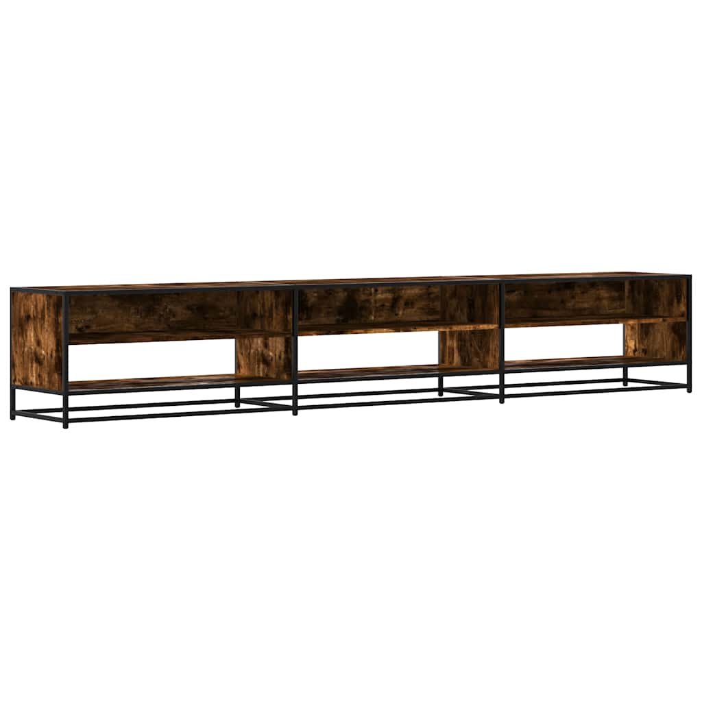 vidaXL TV Cabinet Smoked Oak 270x40x46 cm Engineered Wood 2