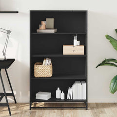 vidaXL Bookcase Black 80.5x35x139 cm Engineered Wood 3