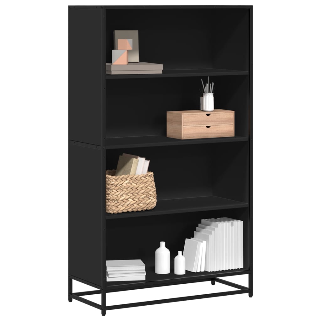 vidaXL Bookcase Black 80.5x35x139 cm Engineered Wood 1