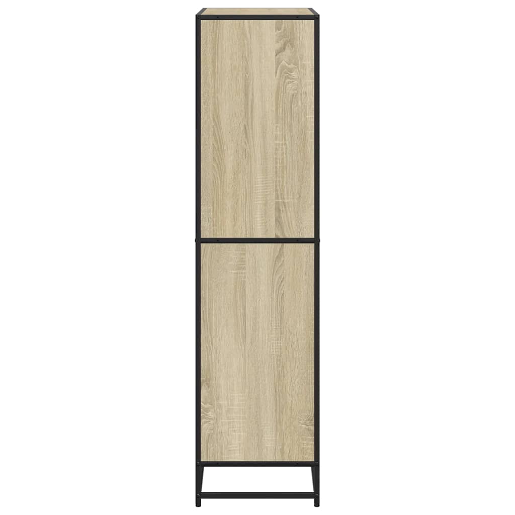vidaXL Bookcase Sonoma Oak 80.5x35x139 cm Engineered Wood 5