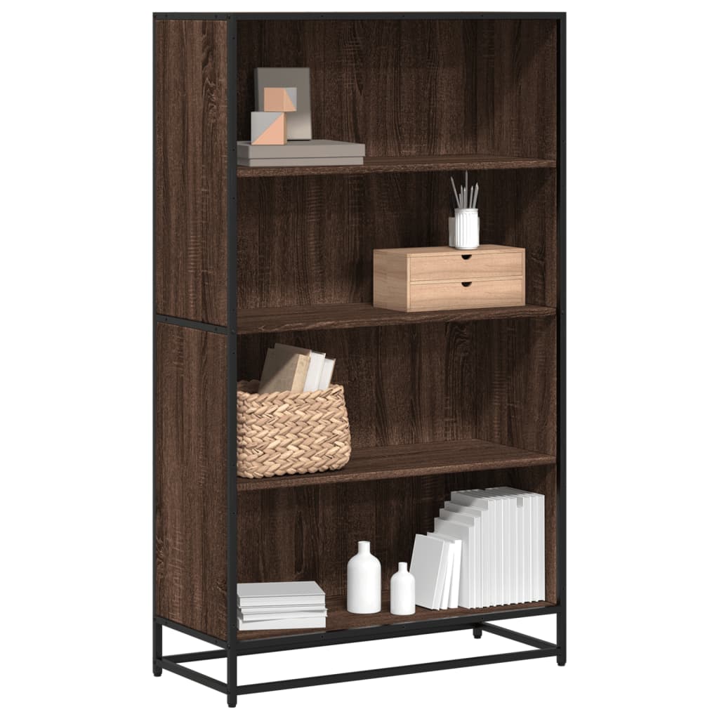 vidaXL Bookcase Brown Oak 80.5x35x139 cm Engineered Wood 1
