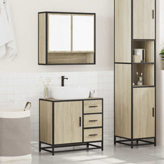 Bathroom Furniture Set 2 pcs Engineered Wood Sonoma oak
