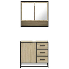 Bathroom Furniture Set 2 pcs Engineered Wood Sonoma oak