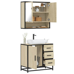 Bathroom Furniture Set 2 pcs Engineered Wood Sonoma oak