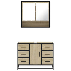 Bathroom Furniture Set 2 pcs Engineered Wood Sonoma oak