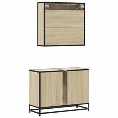 Bathroom Furniture Set 2 pcs Engineered Wood Sonoma oak