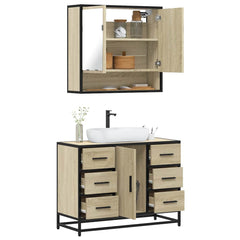 Bathroom Furniture Set 2 pcs Engineered Wood Sonoma oak