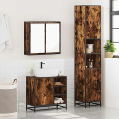 Bathroom Furniture Set 3 pcs 65 x 33 x 60 cm Smoked oak
