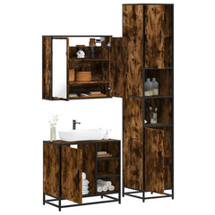 Bathroom Furniture Set 3 pcs 65 x 33 x 60 cm Smoked oak