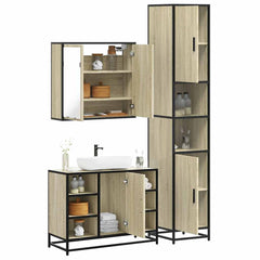 Bathroom Furniture Set 3 pcs 80 x 33 x 60 cm Sonoma oak