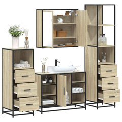 Bathroom Furniture Set 4 pcs Engineered Wood Sonoma oak