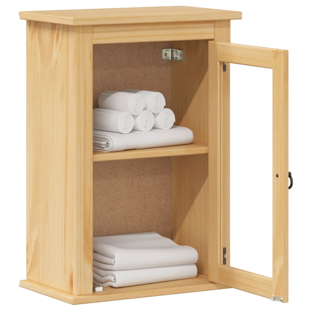 vidaXL Bathroom Wall Cabinet Corona 45x27x64.5 cm Solid Wood Pine 3