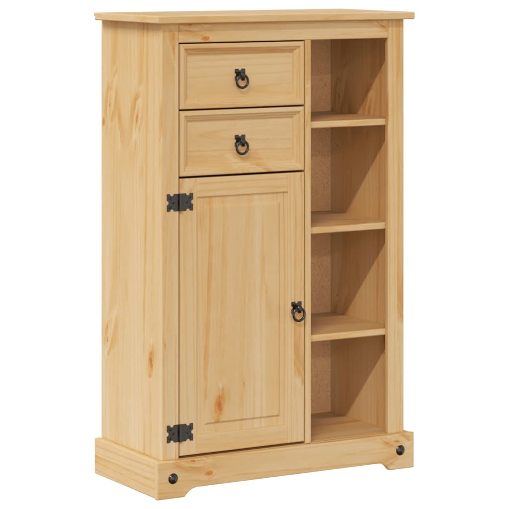 vidaXL Bathroom Cabinet "Corona" 70x33x110 cm Solid Wood Pine 2