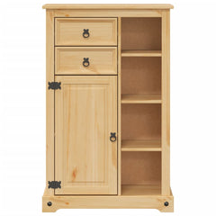 vidaXL Bathroom Cabinet "Corona" 70x33x110 cm Solid Wood Pine 4