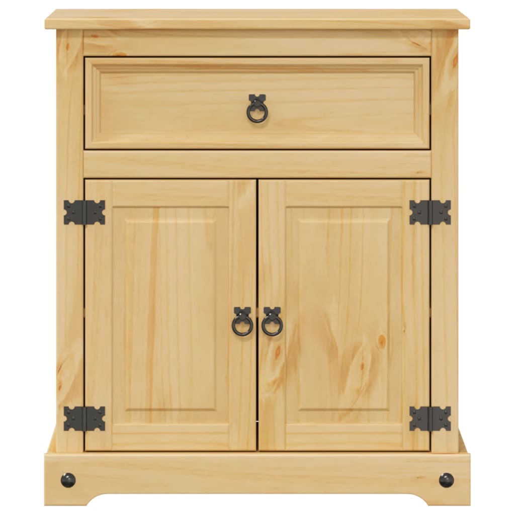 vidaXL Bathroom Cabinet "Corona" 70x33x80 cm Solid Wood Pine 4