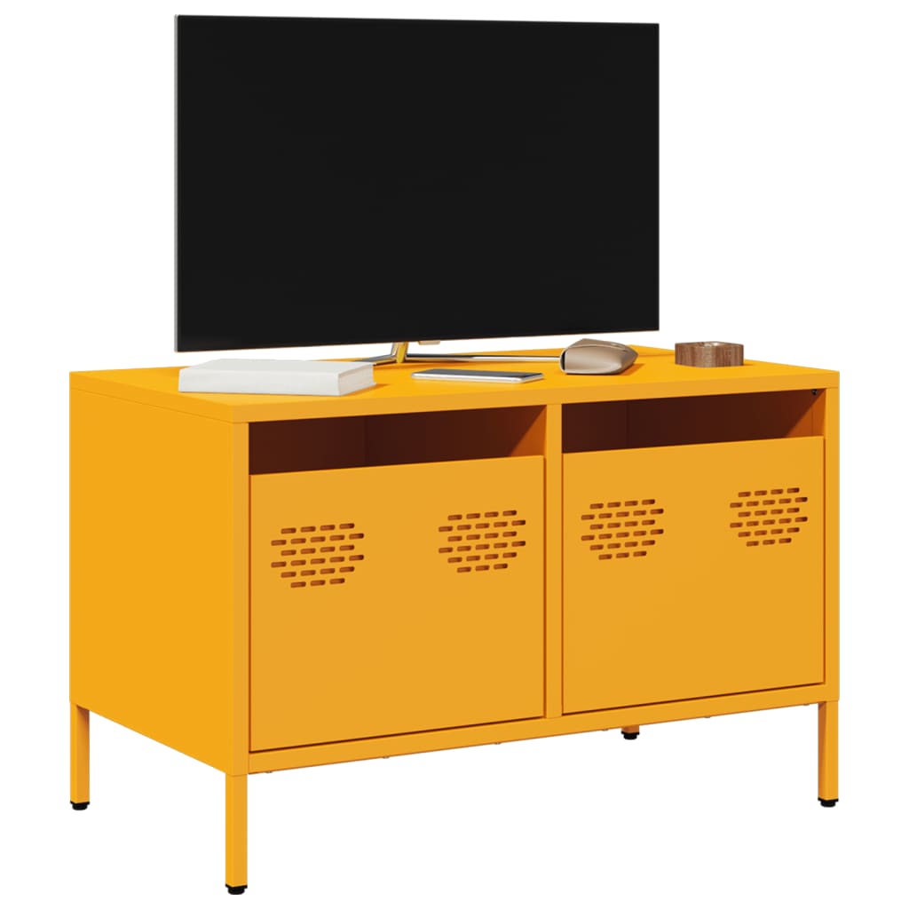 vidaXL TV Cabinet Mustard Yellow 68x39x43.5 cm Cold-rolled Steel 1