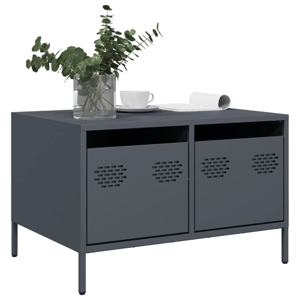vidaXL TV Cabinet Anthracite 68x50x43,5 cm Cold-rolled Steel 1