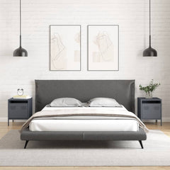 vidaXL Bedside Cabinets 2 pcs Anthracite 35x39x43.5 cm Steel 3