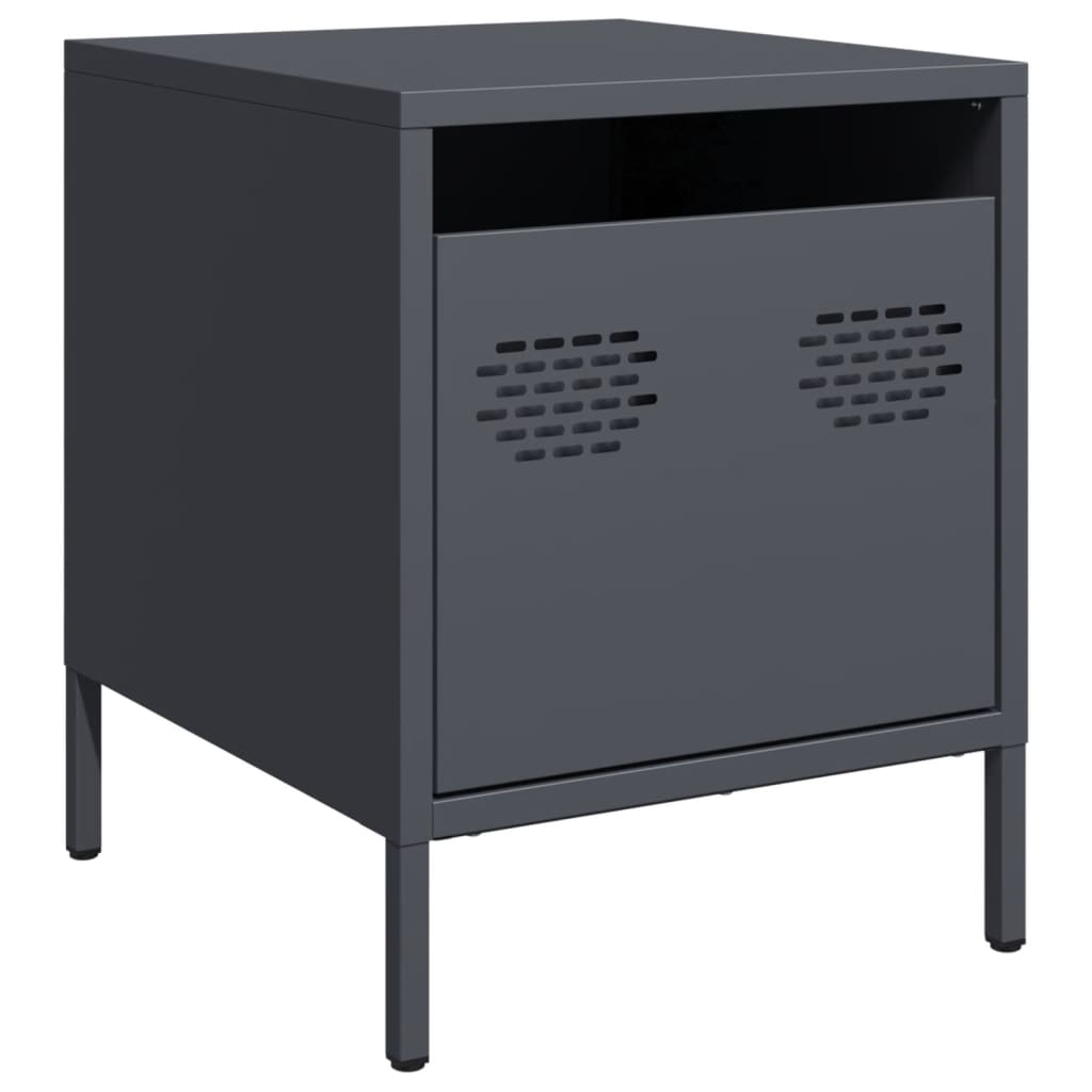 vidaXL Bedside Cabinets 2 pcs Anthracite 35x39x43.5 cm Steel 6