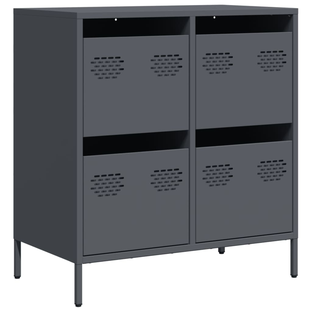 vidaXL Sideboard Anthracite 68x39x73.5 cm Cold-rolled Steel 2