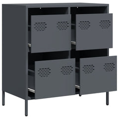 vidaXL Sideboard Anthracite 68x39x73.5 cm Cold-rolled Steel 4