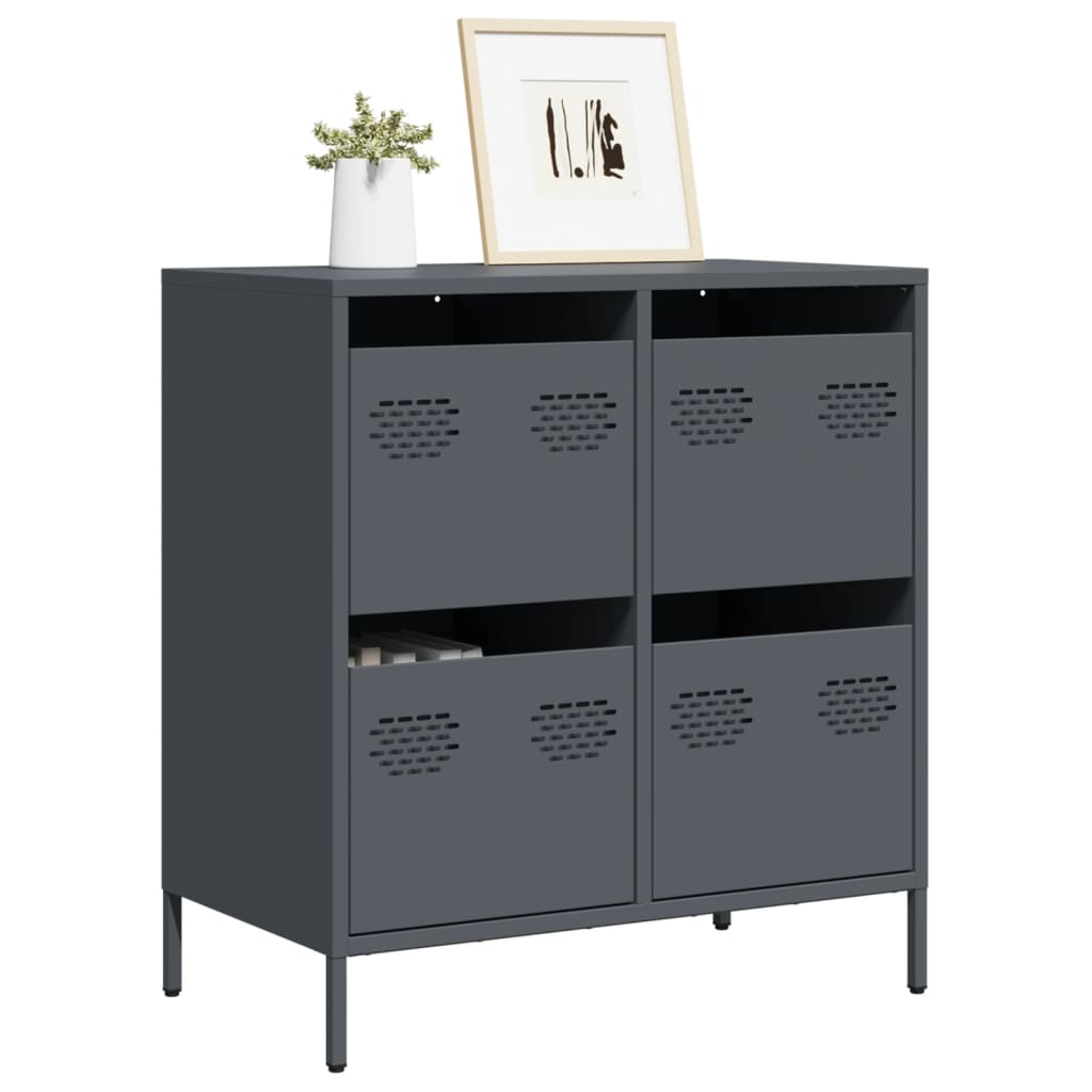 vidaXL Sideboard Anthracite 68x39x73.5 cm Cold-rolled Steel 1