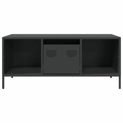 vidaXL Coffee Table Black 101.5x50x43.5 cm Cold-rolled Steel 4