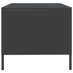 vidaXL Coffee Table Black 101.5x50x43.5 cm Cold-rolled Steel 6