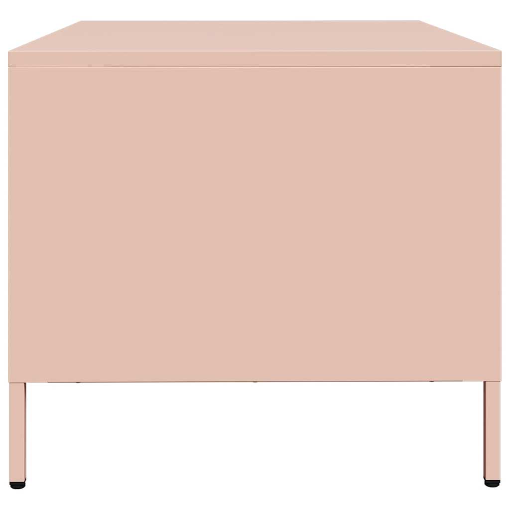 vidaXL Coffee Table Pink 101.5x50x43.5 cm Cold-rolled Steel 6