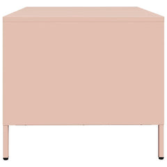 vidaXL Coffee Table Pink 101.5x50x43.5 cm Cold-rolled Steel 6